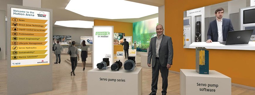 Baumüller has added three new rooms to its virtual exhibition stand – a rewarding 360-degree trade fair experience
